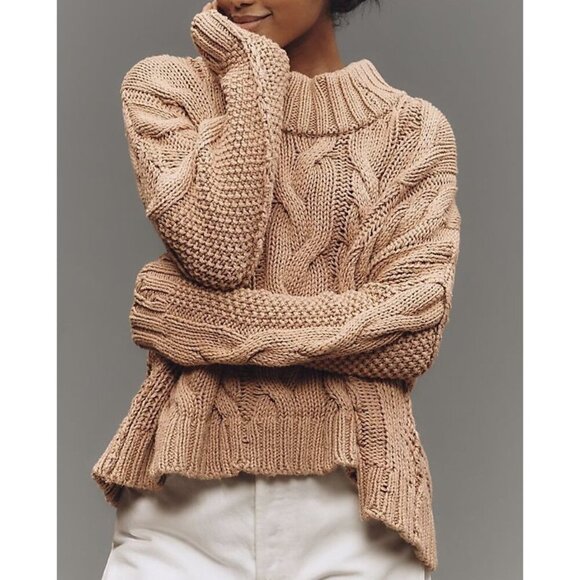 Pilcro Cable-Knit Pullover Sweater XS Oversized - Picture 1 of 3